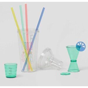 Cocktail Shaker Set By Sun Squad Dishwasher Safe Fun Summer Design